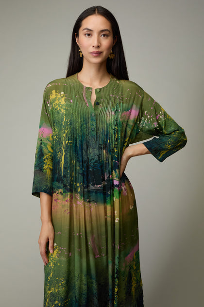 Monet Pleated Dress