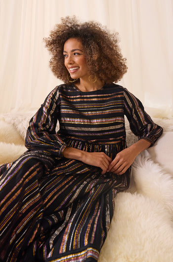 Multi Stripe Lurex Dress