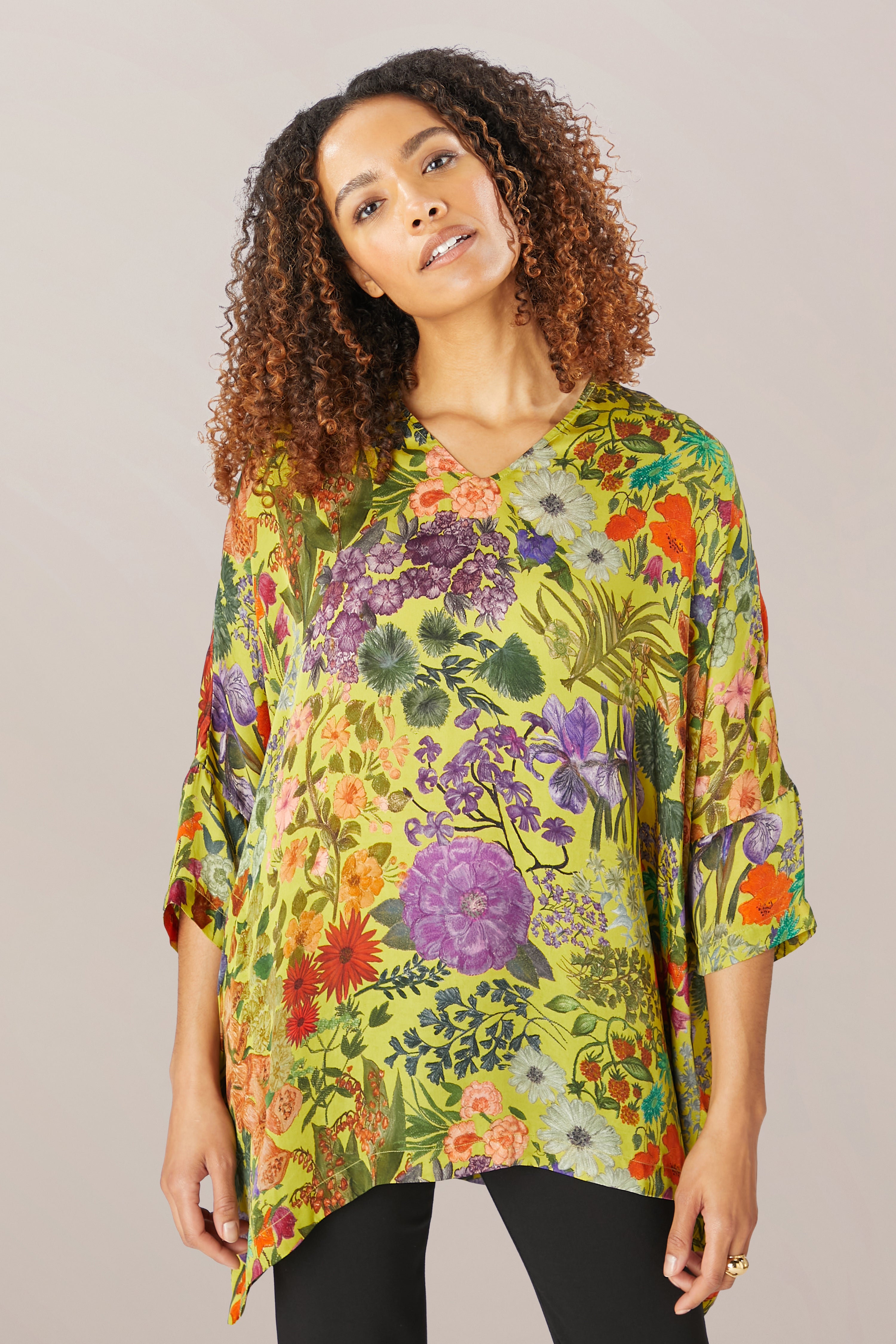 Floral V-Neck Tunic – Sahara